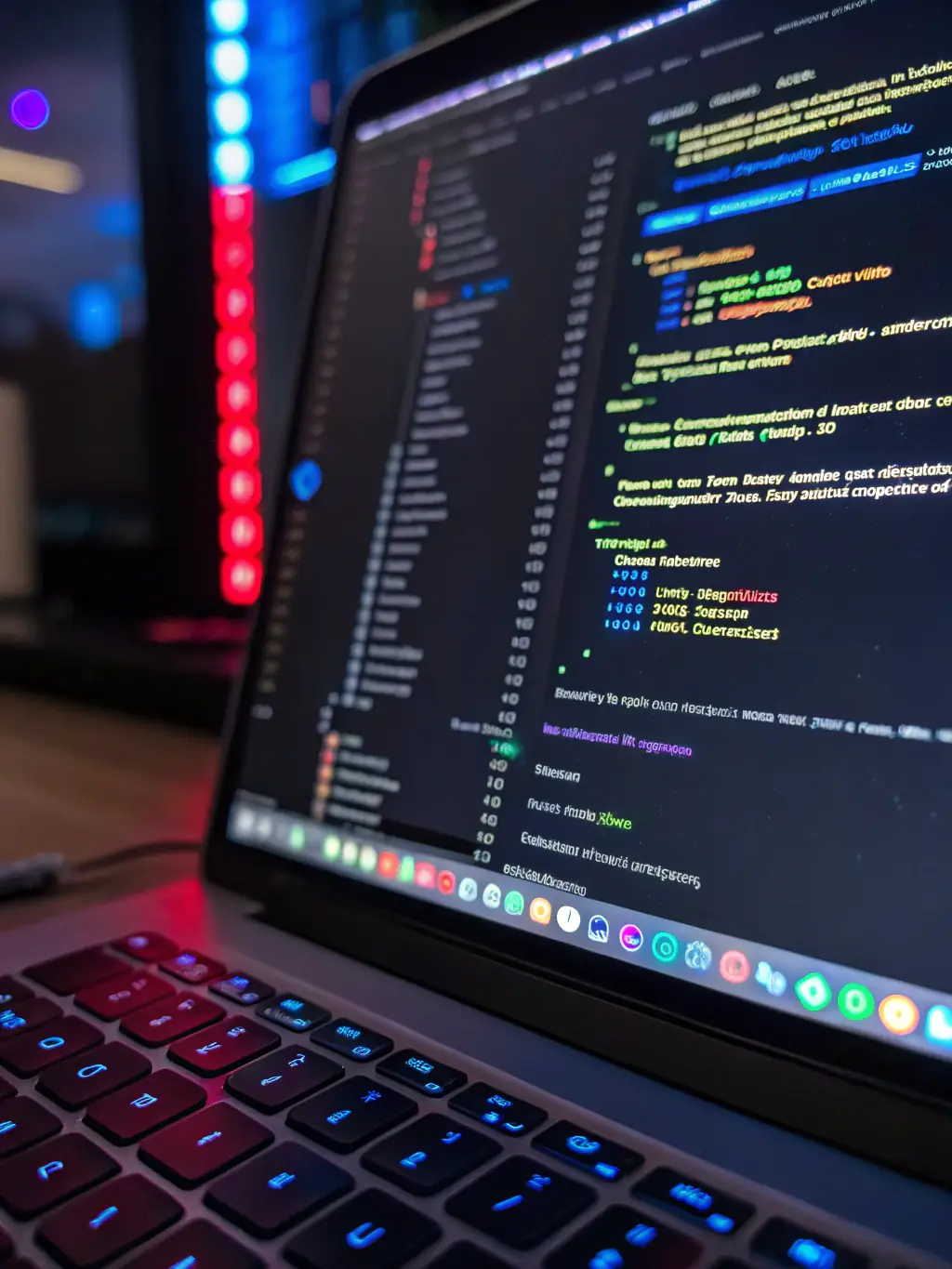 A dynamic image of JavaScript code animating a webpage, showcasing its interactive capabilities, in a collaborative coding environment.